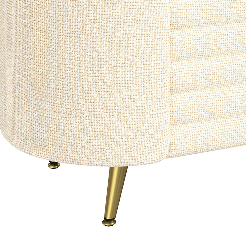 Repose-pieds moderne avec rangement et repose-pieds, Beige