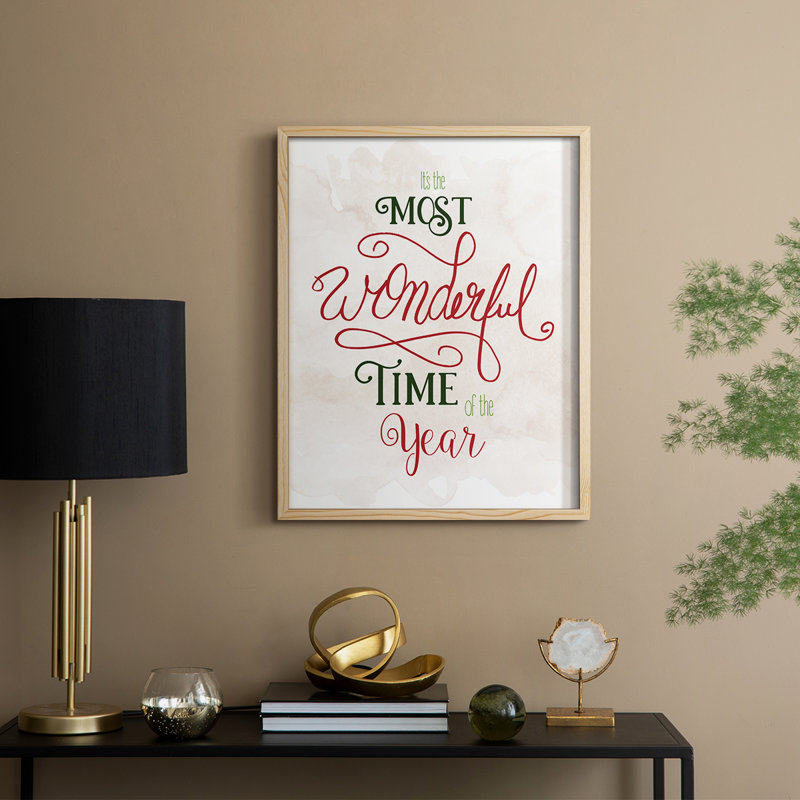 «Wonderful Time of the Year», reproduction encadrée - bois massif, H 11 po x l 9 po