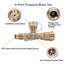 Adaptateur de propane en T à 4 ports Flame King