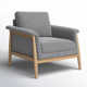Minetta Accent Chair With Solid Wood Legs