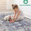 Tapis tissé bleu 2x8 x 8 po - sans perte de poils, teinture pour chambre à coucher, salon, tapis de bureau, salle à manger sans perte de poils