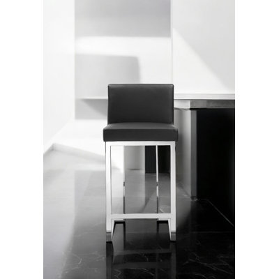 Tabouret de bar en simili-cuir Pangea Home Dexter