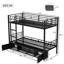 European Single (90 X 200 Cm) Bunk Bed with Storage Included with Built-in Ladder Included-1847057287