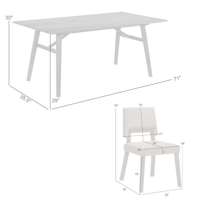 Flaner 7 - Piece Dining Set, Orange/Brown, Black, Black