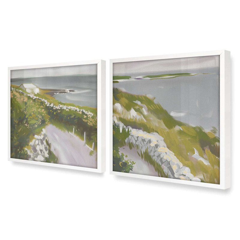 «Floral Coastal Walk», Blanc opaque, H 21,75 po x l 21,75 po