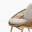 Chaise longue d'extérieur en osier brun pâle avec coussin beige, ensemble de 1-1440037640-1440037652-1440037642