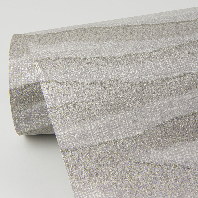 Rouleau de papier peint L 33 pi x l 20,5 po Chorus Wave, Champagne