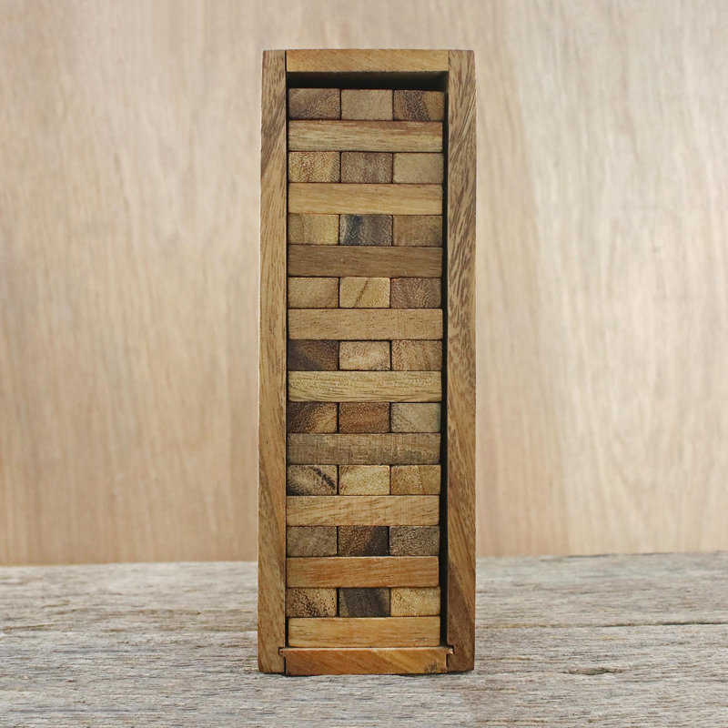 Jeu empilable en bois Cirrus Tower Delight, H 8,75 po x l 2,4 po x P 2,4 po