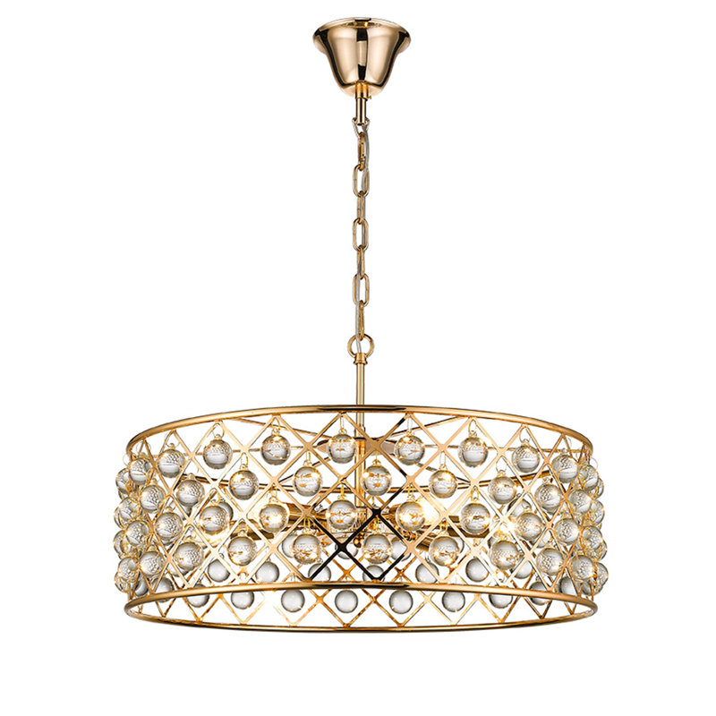 Katharine 6 - Light Drum Chandelier, Gold