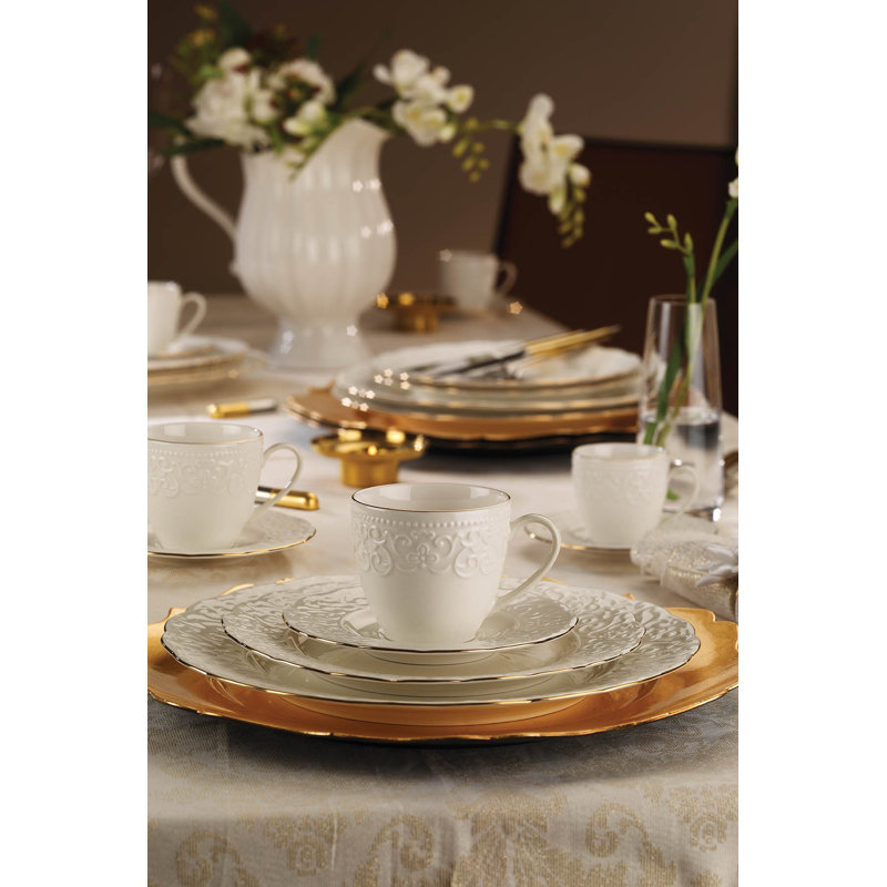 Tullly Bone China Dinnerware Set 80 Piece - Service for 12
