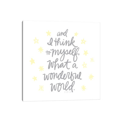 Wonderful World II by Noonday Design - Wrapped Canvas Print