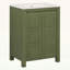 Meuble-lavabo vintage de 24 po avec lavabo en céramique, 2 portes à fermeture douce, parfait pour les petites salles de bain