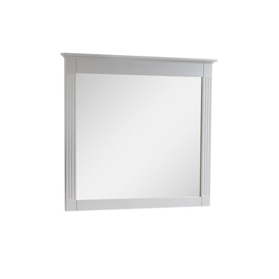 Miroir rectangulaire moderne en bois massif avec cadre H 33 po