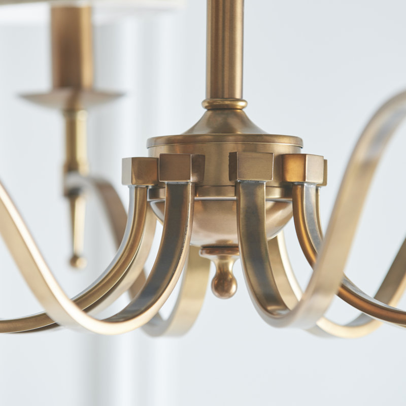 Emperador 8 - Light Shaded Chandelier, Brass