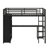 Space-Saving Loft Bed Featuring Built-In Closet, Workspace, And Organizational Shelving