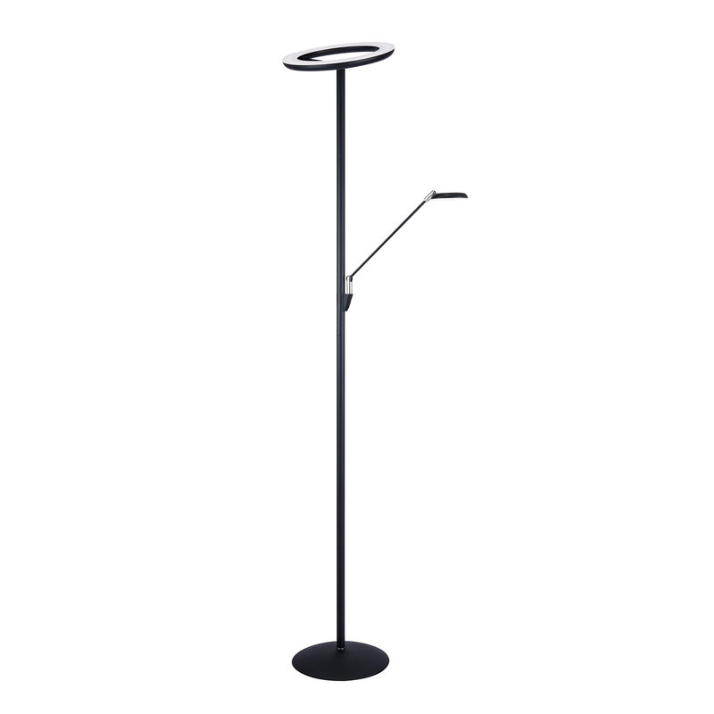 Lampe torchère à DEL noire Zienna