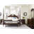 Solid Wood Four Poster Bed with Carved Posts & Headboard-95000438