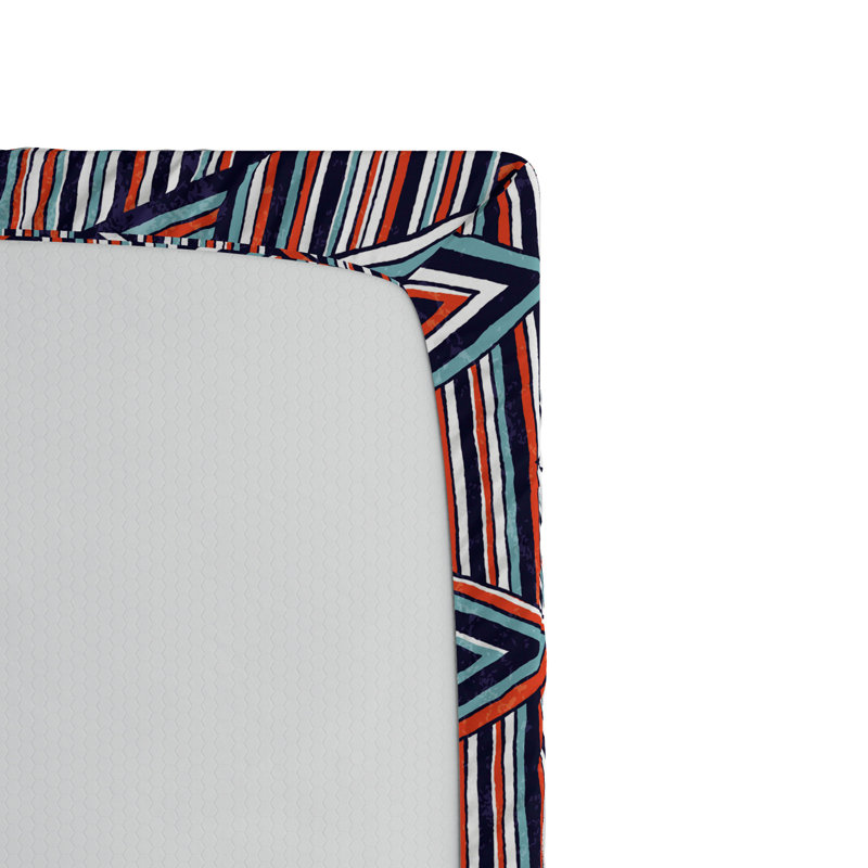 Microfiber Geometric Fitted Sheet, Full Fitted Sheet