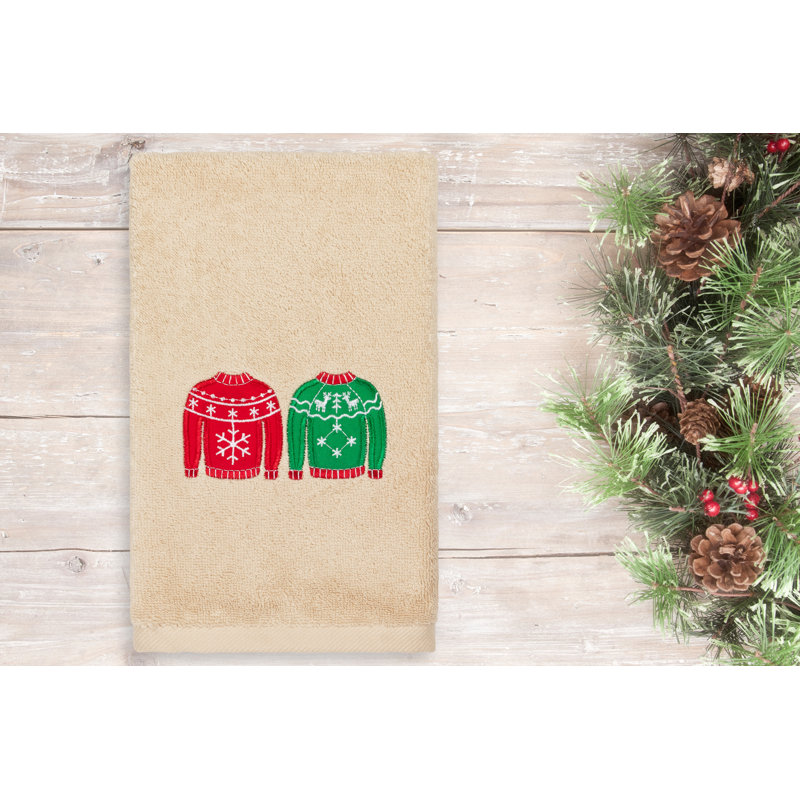 Christmas Hand Towels Midweight Hand Towel, Sand