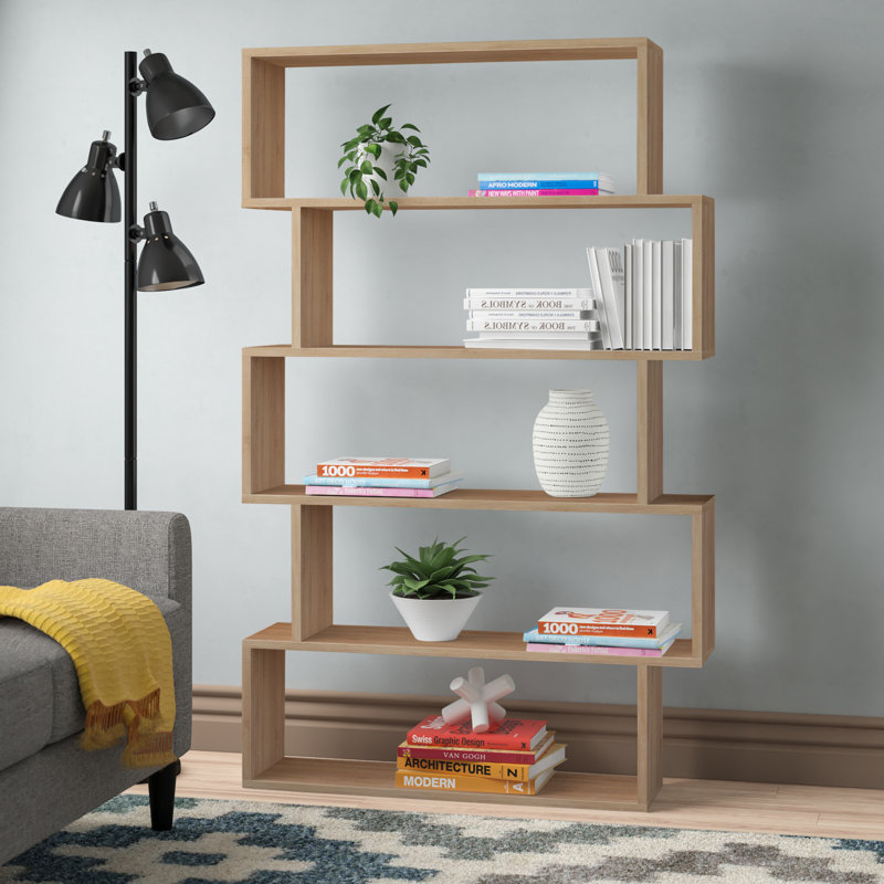 Maison 158.8 cm H x 95 cm W Standard Bookcase, Oak