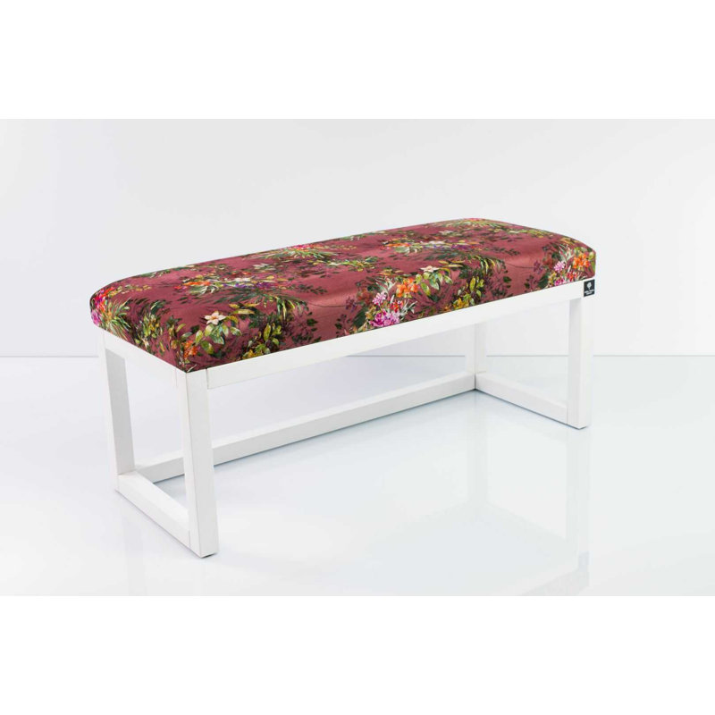 Velvet Upholstered Bench, Paradis01, 40cm H x 125cm W x 35cm D