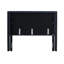 Tête de lit tapissier bleu marine pour grand lit, bouton avec double décoration cloutée, pieds en métal réglables noirs, assemblage requis, capitonnage et garniture inclus avec outil, revêtement, pieds noirs, ensemble-815420664