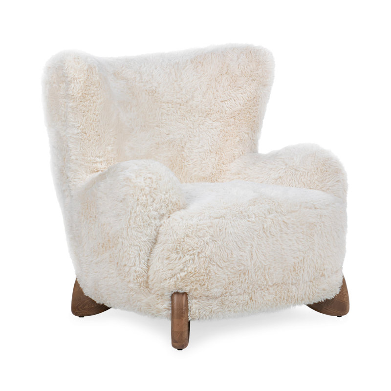 Riya Upholstered Fabric Plush Accent Chair