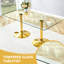Ensembles de table de salle à manger modernes avec verre trempé et accents dorés pour une expérience de salle à manger spacieuse