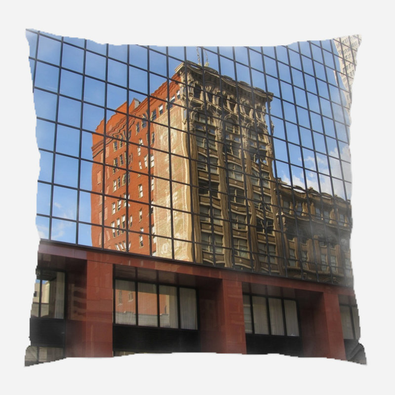 Geometric Microsuede Reversible Throw Pillow