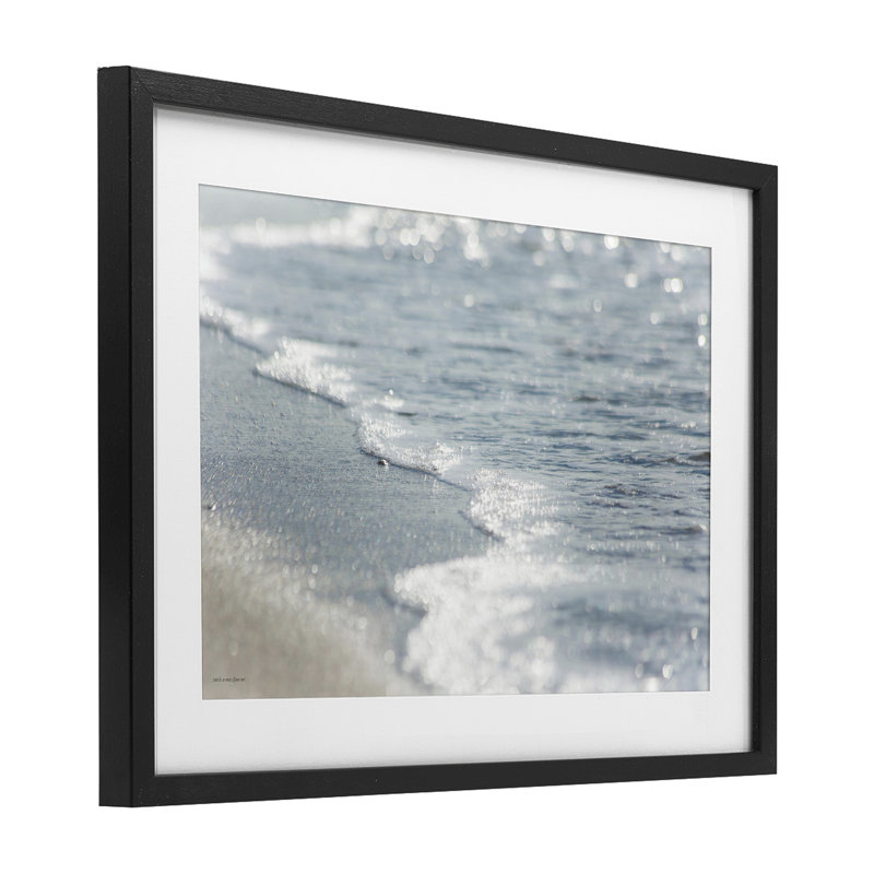 «Ocean's Kiss Shoreline», reproduction sous verre encadrée, design par Seven Trees Design, H 14 po x l 20 po