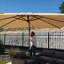 Parasol d'extérieur rectangulaire en porte-à-faux avec base en acier 120 po x 156 po Reisfeld-1140998649