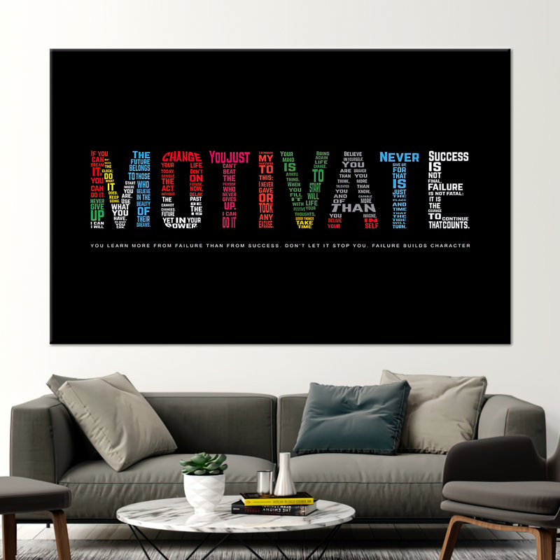 Impression sur toile, art sur toile, Motivation, Toile tendue, H 28 po x l 39 po x P 0,78 po