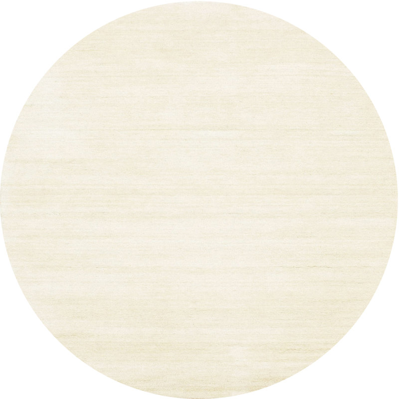 Tapis beige contemporain, Rond 4 pi