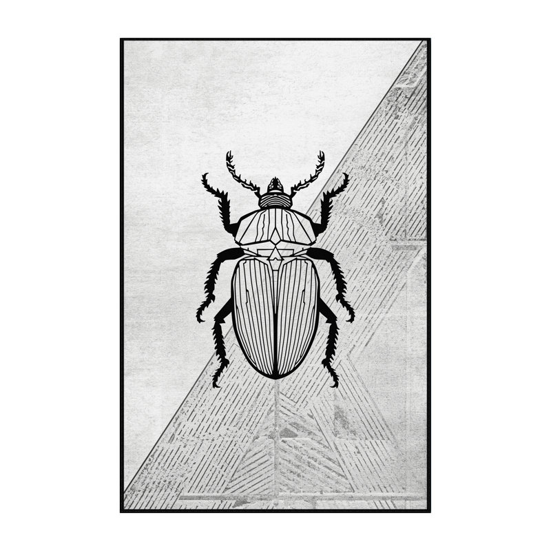 Tapis vert moelleux moelleux à motif géométrique moderne Adriel Beetle, 2 x 5