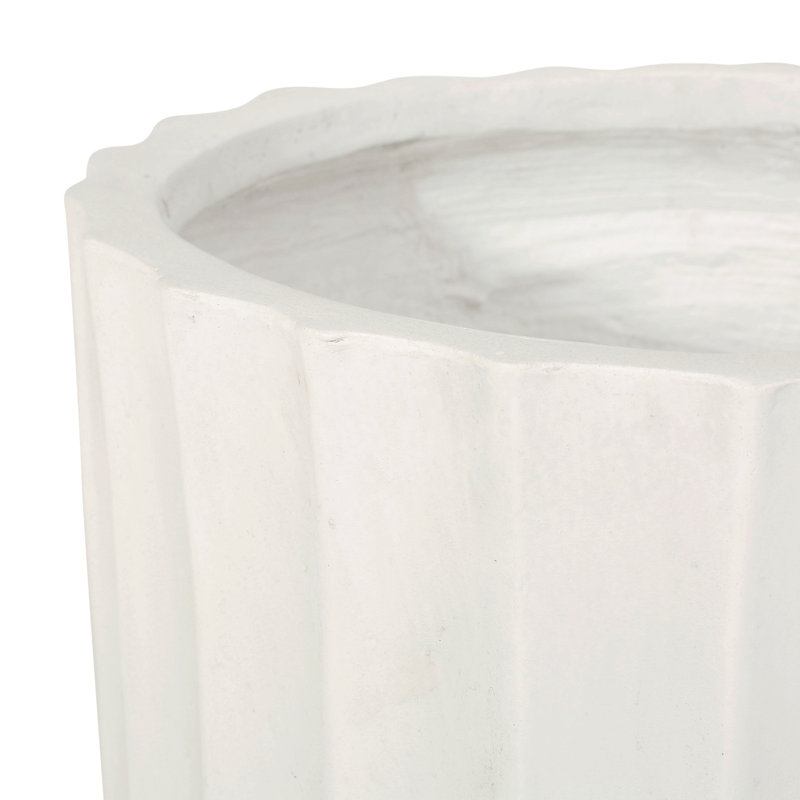 Jardinière pour salon de jardin, blanc, 12.75" H x 12.75" W x 12.75" D
