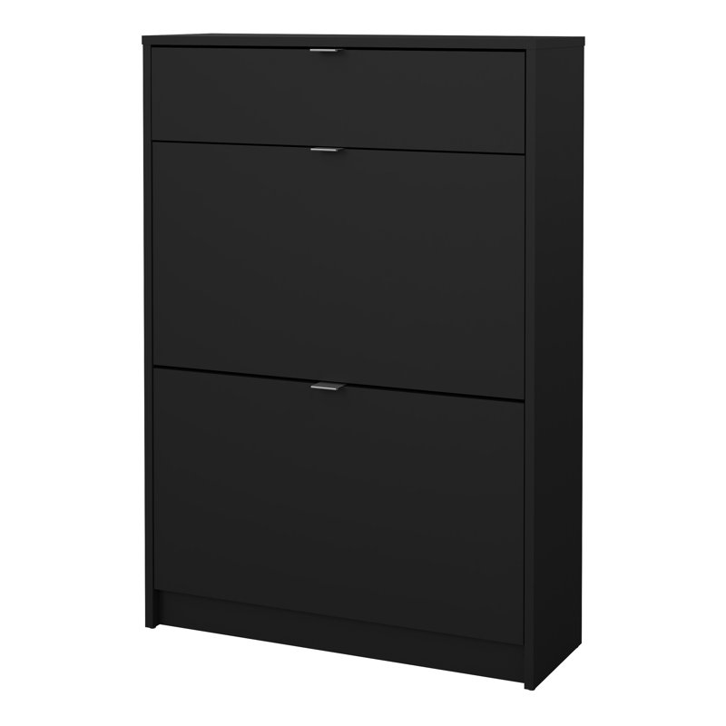 12 Pair Shoe Storage Cabinet, Black