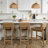 Exposed Back Upholstered Counter Stool with Solid Wood Legs-1469550466-1469550586-1469550591