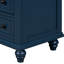 Armoire de table bleue à 3 rangements, meubles fonctionnels en bois massif pour votre espace