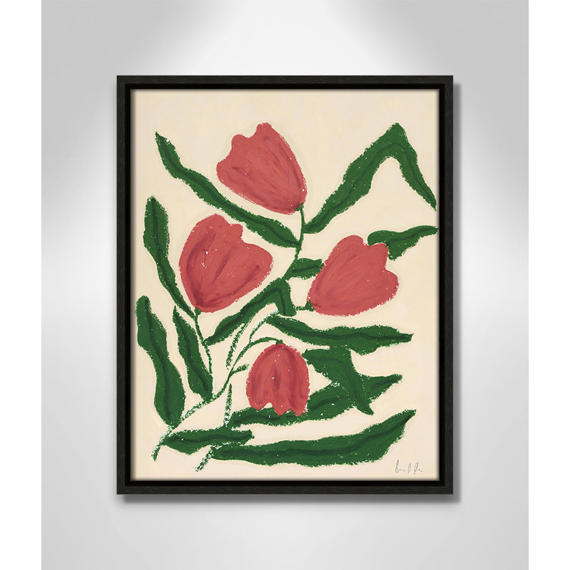 Red Tulips  Print by Camilla Bergqvist, Espresso, 15.5" H x 12.5" W