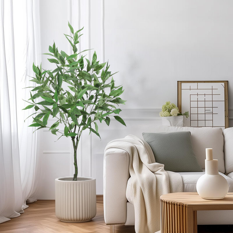 Faux eucalyptus artificiels avec eucalyptus, H 48 po x l 6 po x P 6 po