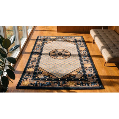 Tapis antique en soie antique chinois