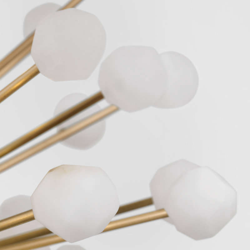 Lys 12 - Light Solid Brass Chandelier by Suzanne Kasler