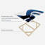 «Blue Abstract Curves», reproduction sur toile-15792829