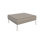 Housse de coussin extérieure carrée imprimée, housse de canapé décorative avec passepoil
