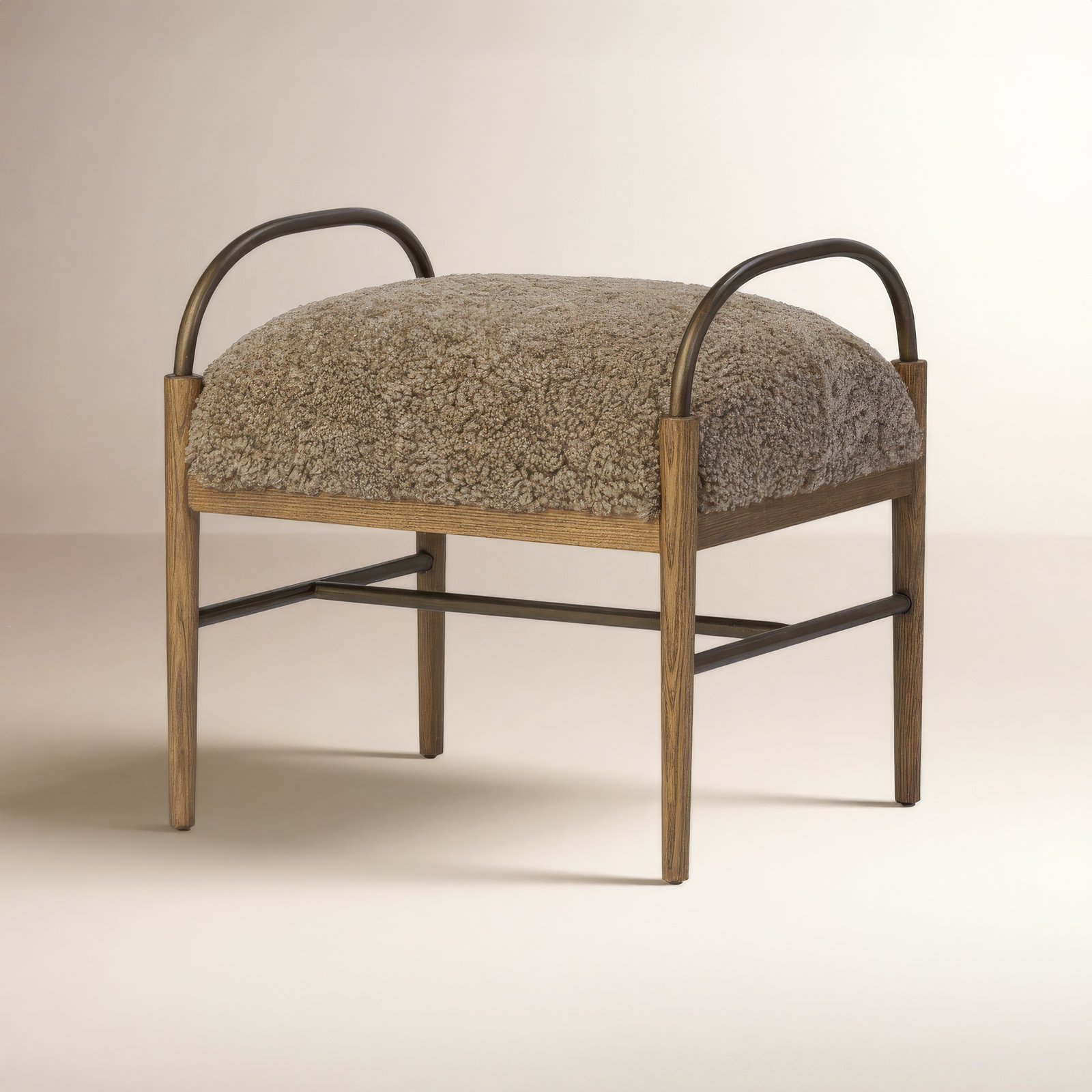 Demi Accent Stool, Taupe