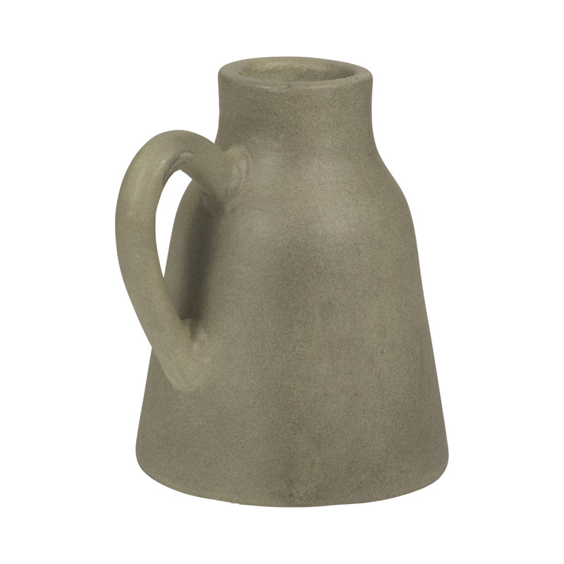 Vase en terre cuite poterie décorative poignée décorative fait à la main style décontracté décoration intérieure look artisanal forme unique charme rustique léger détail sculptural