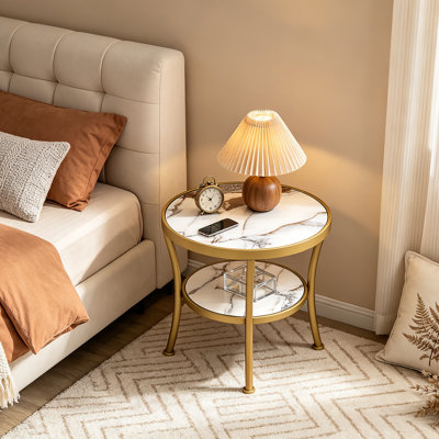 Aderes Wood End Table with Storage