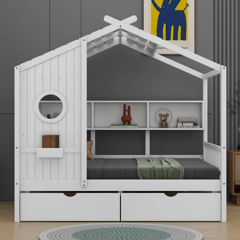 Surry Kids with Drawers, White, Full