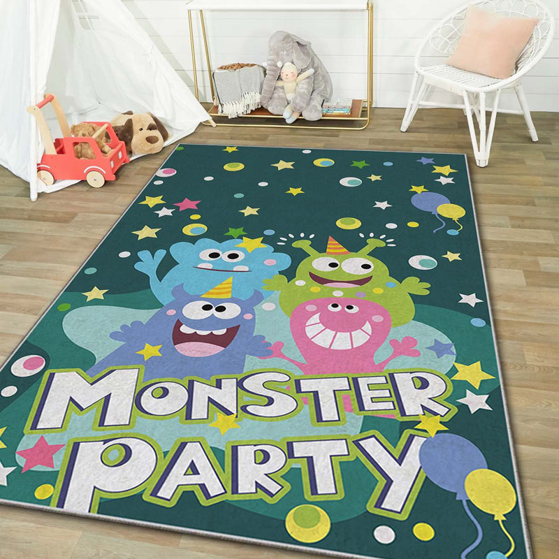Tapis luxueux en polyester, 3,3 x 4,6 pieds | Tissu de velours 740 g / m², envers en feutre antidérapant, éponge stratifiée pour le confort | Antibactérien, lavable à la machine à 86 ° F | Imprimé numérique élégant pour la décoration intérieure