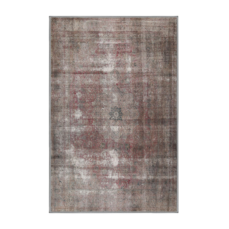 Tapis oriental brun clair / rouge, Rectangle 7 pi x 9 pi